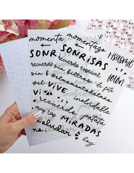 Sin Filtros, set de transferibles