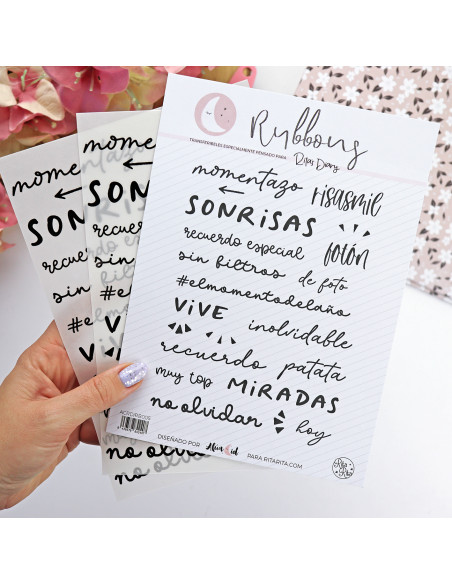 Sin Filtros, set de transferibles