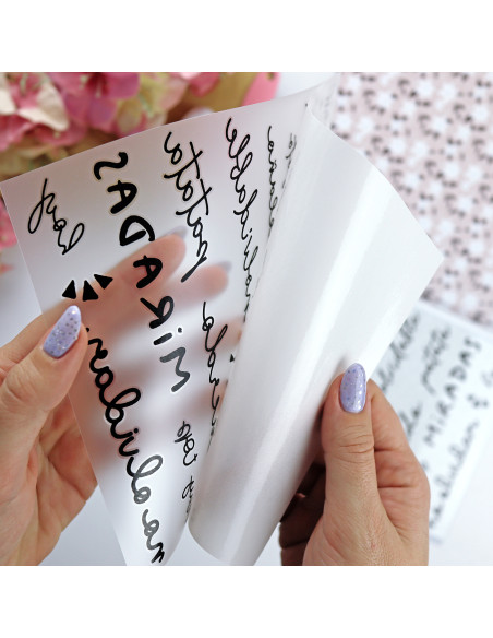 Sin Filtros, set de transferibles