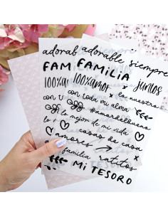 En Familia, set de transferibles