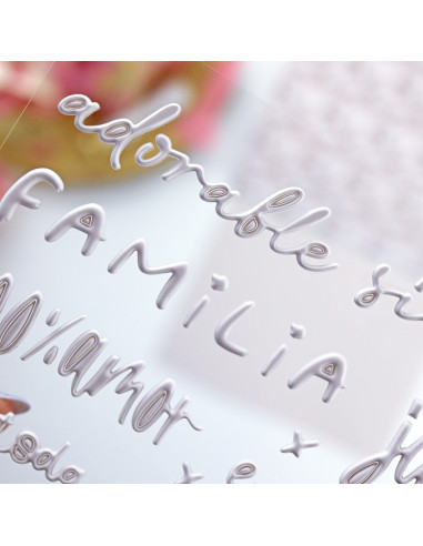 Pegatinas puffy En Familia Blanco