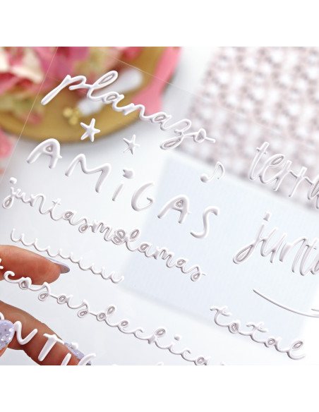 Pegatinas puffy En Femenino Blanco