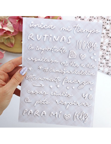Pegatinas puffy Para Mí Blanco