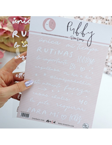 Pegatinas puffy Para Mí Blanco