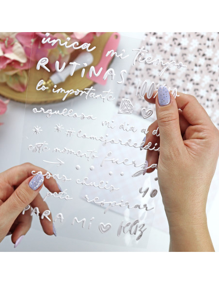 Pegatinas puffy Para Mí Blanco