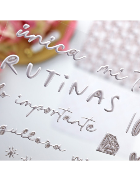 Pegatinas puffy Para Mí Blanco