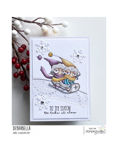 Sello Mini Oddballs on a Sled de Stamping Bella