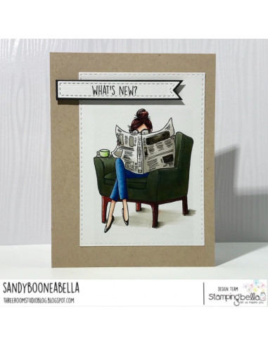 Sello Nancy Reads the Newspaper Stamping Bella