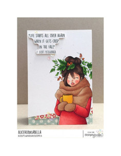 Sello Stampingbella Mochi fall girl 2