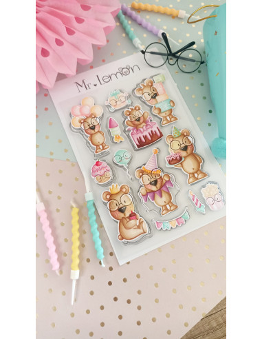 Set de sellos+troqueles Mr Lemon de Fiesta, de...