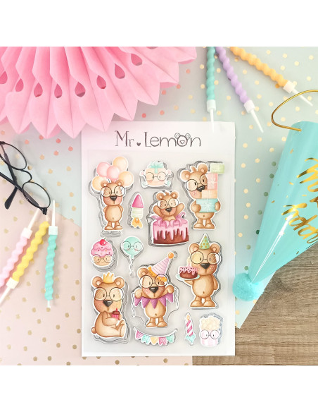 Set de sellos+troqueles Mr Lemon de Fiesta, de Andrea la gafotas