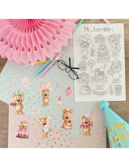 Set de sellos+troqueles Mr Lemon de Fiesta, de Andrea la gafotas