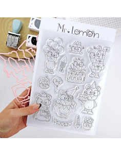 Set de sellos+troqueles Mr Lemon de Fiesta, de Andrea la...