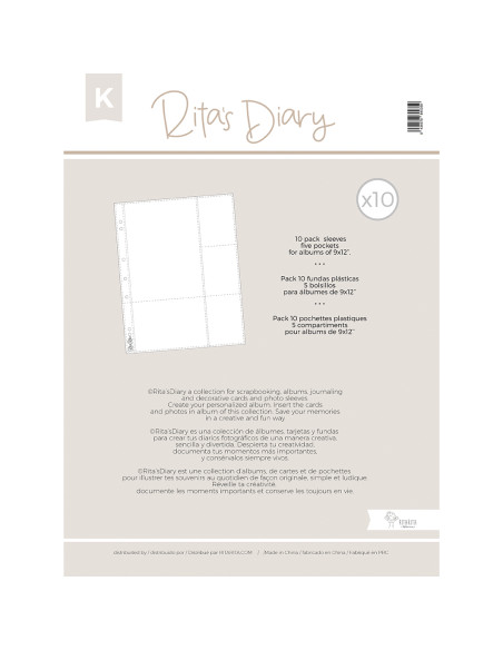 Fundas mod.K 9×12” para Rita’s Diary