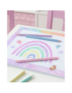 Lápiz de color Jumbo Grip Violeta pastel, Faber-Castell 2