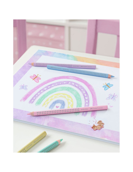 Lápiz de color Jumbo Grip Rosa pastel, Faber-Castell