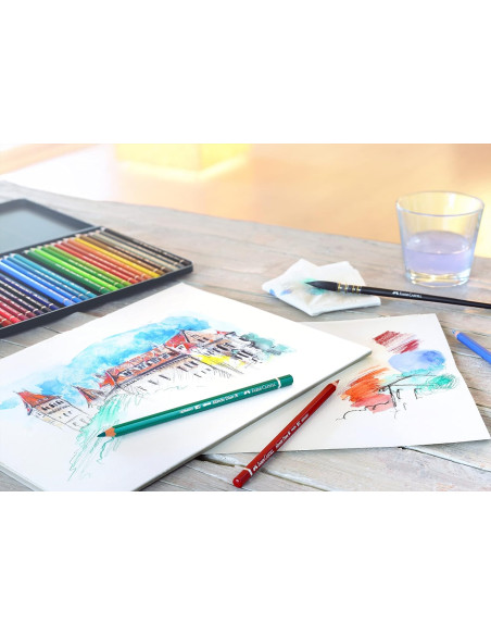 Estuche de metal con 36 lápices acuarelables Albrecht Dürer, Faber-Castell