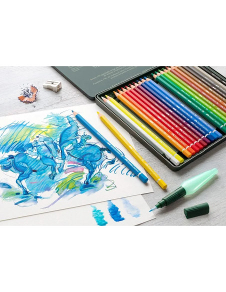 Estuche de metal con 36 lápices acuarelables Albrecht Dürer, Faber-Castell