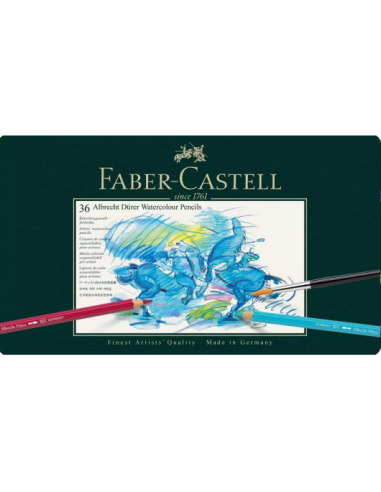 Estuche de metal con 36 lápices acuarelables...