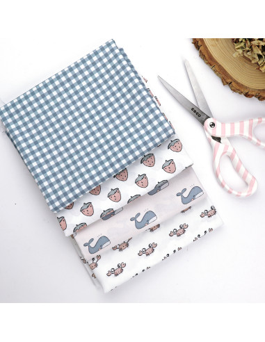 Tela Mini Vichy Azul, Maravillas de Alúa Cid