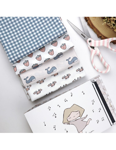 Tela Mini Vichy Azul, Maravillas de Alúa Cid