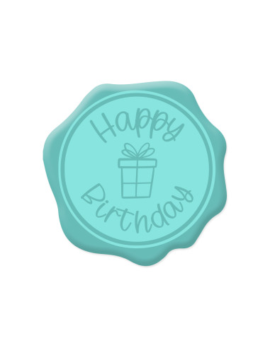 Sello de lacre (sin mango) Happy Birthday, Un...