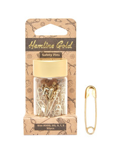 Imperdibles dorados de Hemline Gold