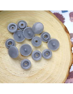 Broches plásticos de presión Gris 2