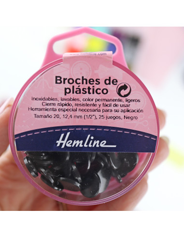 Broches plásticos de presión Negros