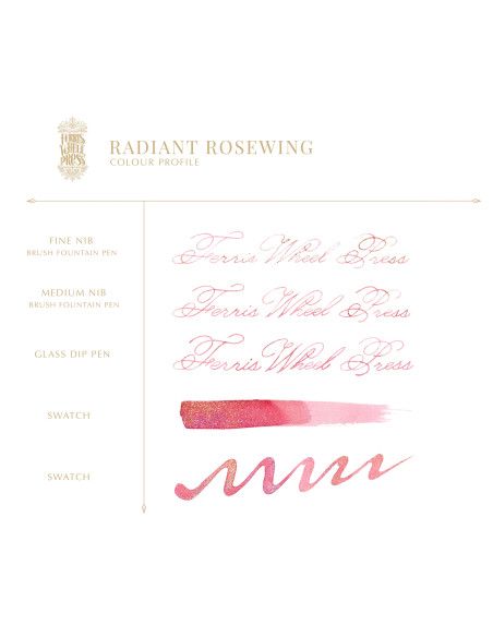 Tintero de Vidrio 85ml - Radiant Rosewing