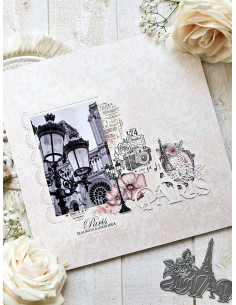 Troquel Hello Paris, La vie en Rose de Florilèges 2