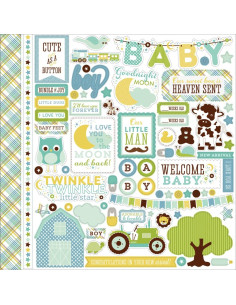 Pegatina 12x12'' echopark buldle of joy ana