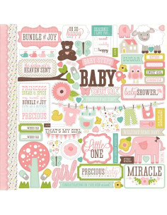 Pegatina 12x12'' echopark buldle of joy ana girl