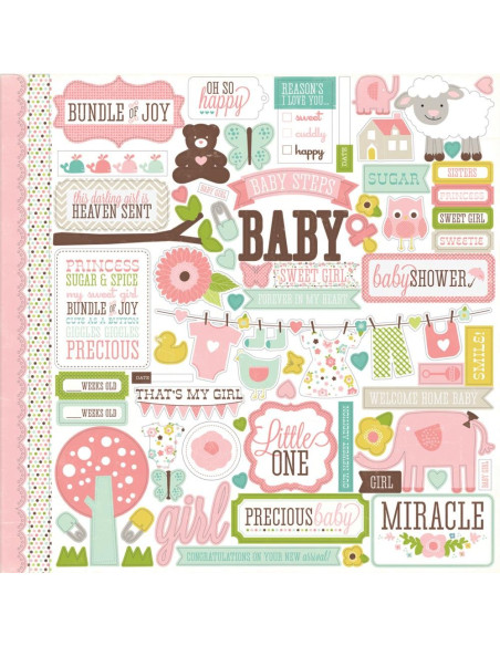 Pegatina 12x12'' echopark buldle of joy ana girl