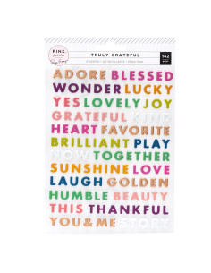 Truly Grateful Puffy Stickers de Pink Paislee