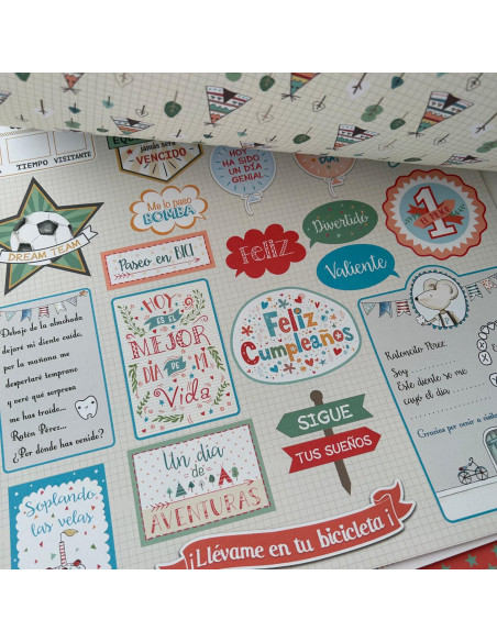 Kit 12x12" Fiesta AZUL de Dayka