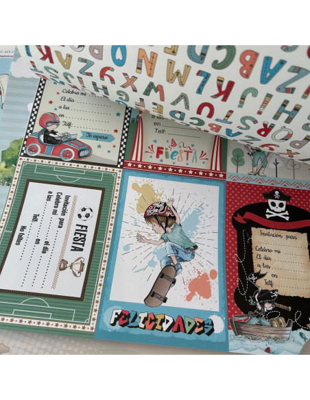 Kit 12x12" Fiesta AZUL de Dayka