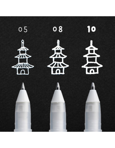 Gelly Roll Mix Blancos, nº 05/08/10. De Sakura