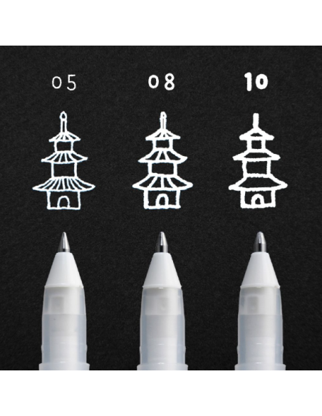 Gelly Roll Mix Blancos, nº 05/08/10. De Sakura