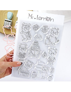 Set de sellos+troqueles Mr Lemon Bon Voyage, de Andrea la...