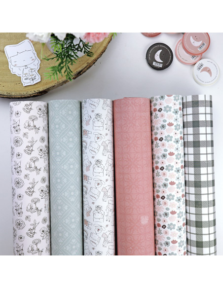 Papel Laminado Camelias Menos es nada de Alúa Cid