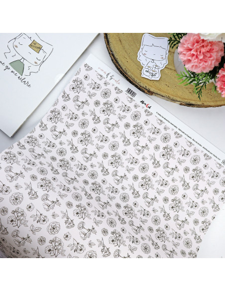 Papel Laminado Camelias Menos es nada de Alúa Cid
