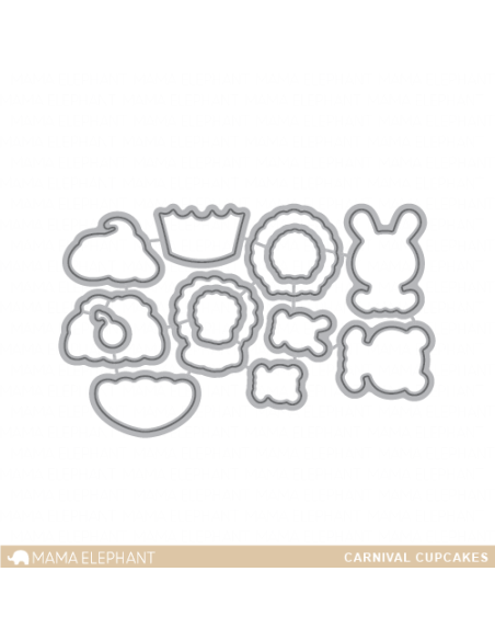 Dies Mama Elephant Carnival Cupcakes