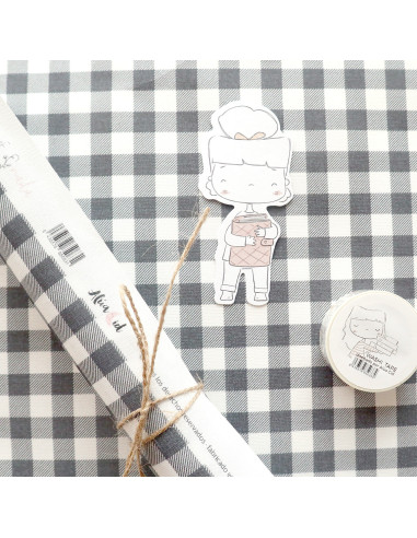 Tela de encuadernar Pizarra, Menos es Nada de...