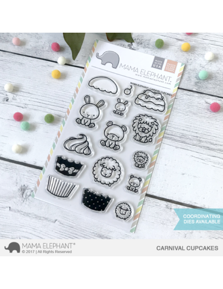 Mama Elephant sello Carnival Cupcakes Mama Elephant sello Carnival Cupcakes