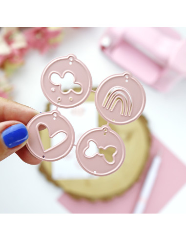 Set de troqueles Medallones de primavera, Patio...