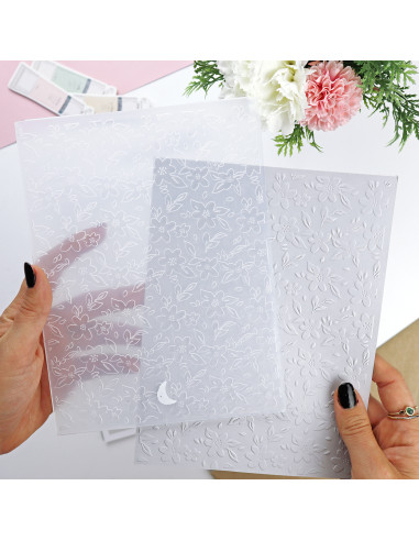 Carpeta de emboss Floral, Comunicard de Alúa Cid