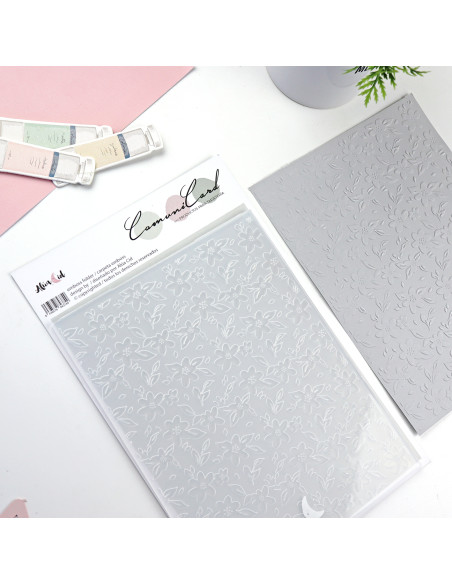 Carpeta de emboss Floral, Comunicard de Alúa Cid
