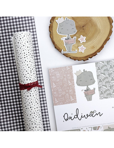 Tela de encuadernar Nieve, Dadivan de Alúa Cid