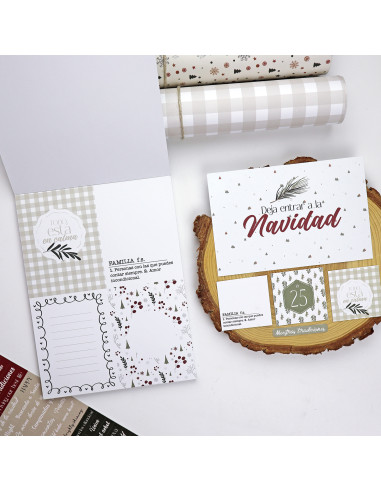 Bloc de tarjetas y sólidos Mistletoe & Holly de...